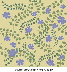 Seamless background, pattern with flowers