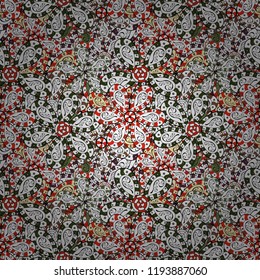 Seamless background pattern. Flowers of the valley on white, black and green colors. Watercolor, hand drawn. Vector - stock.