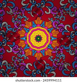 seamless background pattern. Flowers of the valley on pleasant colors. Watercolor, hand drawn. vector - stock.