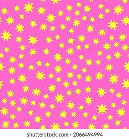 Seamless background with a pattern of flowers. Vector illustration. Freehand drawing. Background for fabric, textile design, wrapping paper, etc. for your design.