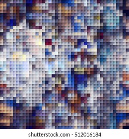 Seamless background pattern. Geometric abstract pattern in pixel art style.
