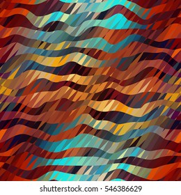 Seamless background pattern. Geometric abstract wavy pattern