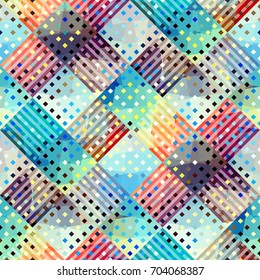 Seamless background pattern. Geometric diagonal plaid pattern