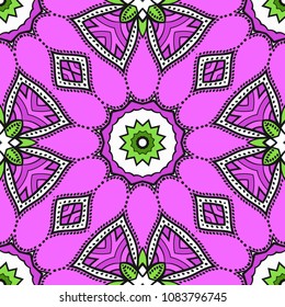 Seamless background pattern in geometric floral style. Vector illustration. for design greeting cards, backgrounds, wallpaper, interior design.