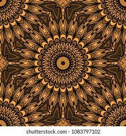 Seamless background pattern in geometric floral style. Vector illustration. for design greeting cards, backgrounds, wallpaper, interior design.