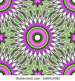 Seamless background pattern in geometric floral style. Vector illustration. for design greeting cards, backgrounds, wallpaper, interior design.