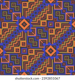 Seamless background pattern. Geometric ornament in the ethnic style.