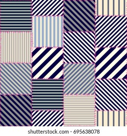 Seamless background pattern. Geometric patchwork pattern of a squares.