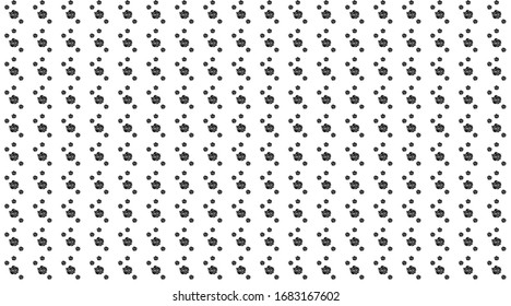Seamless background pattern from geometric shapes are different sizes. The pattern is evenly filled with  black roses. Vector illustration on white background