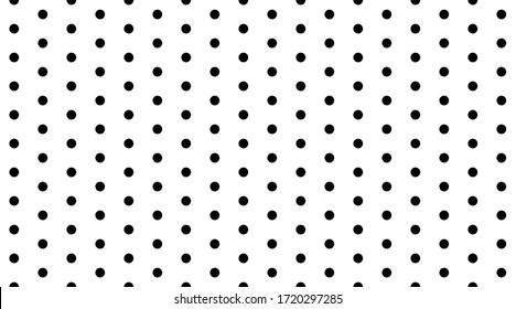 Seamless background pattern from geometric shapes. The pattern is evenly filled with  black circles. Vector illustration on white background