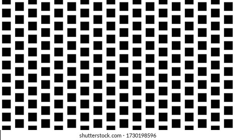 Seamless background pattern from geometric shapes. The pattern is evenly filled with huges  black rectangles. Vector illustration on white background