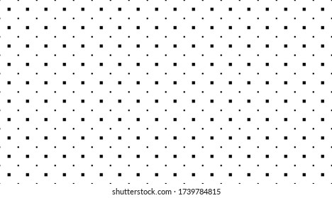 Seamless background pattern from geometric shapes are different sizes. The pattern is evenly filled with small  black rectangles. Vector illustration on white background