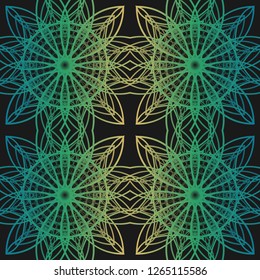 Seamless background with a pattern, geometry, a mandala, an ornament, a gradient.