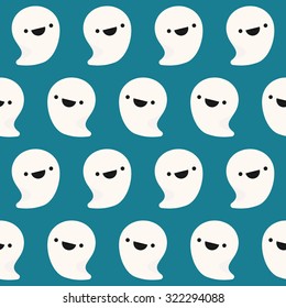 Seamless background pattern with ghosts