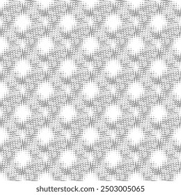 Seamless background pattern with gray, white ikat wave check pattern textile design.