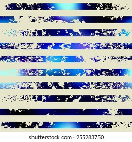 Seamless background pattern. Grunge horizontal stripes in nautical style.