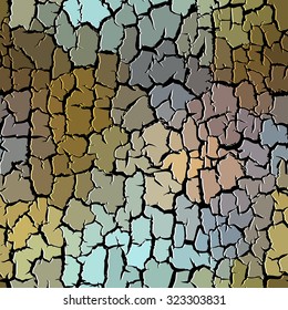 Seamless background pattern. Grunge painting pattern with cracks effect.