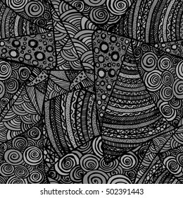 Seamless background pattern handmade. Vector