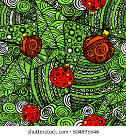 Seamless background pattern handmade. Vector