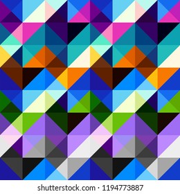 Seamless background pattern. Hounds-tooth pattern in abstract low poly geometric style.