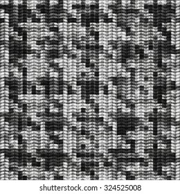 Seamless background pattern. Hounds-tooth geometric pattern. Imitation of knitting.