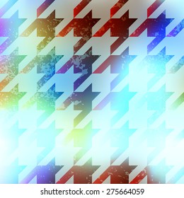 Seamless background pattern. Houndstooth pattern on abstract blur background.