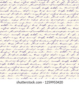 Seamless background pattern. Imitation of a abstract vintage lettering. Unreadable text.