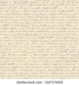 Seamless background pattern. Imitation of a abstract vintage lettering. Unreadable text.