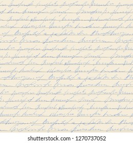 Seamless background pattern. Imitation of a abstract vintage lettering. Unreadable text.
