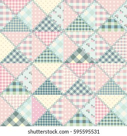 Seamless background pattern. Imitation of a retro patchwork.