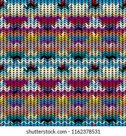 Seamless background pattern. Imitation of Sweater knitting with melange effect.