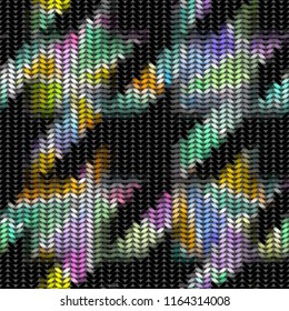 Seamless background pattern. Imitation of Sweater knitting with melange effect.