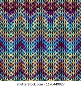 Seamless background pattern. Imitation of Sweater knitting with melange effect.