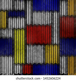 Seamless background pattern. Imitation of Sweater knitting with melange effect.