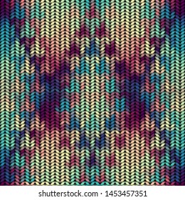 Seamless background pattern. Imitation of Sweater knitting with melange effect.