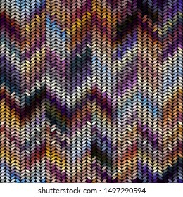 Seamless background pattern. Imitation of Sweater knitting with melange effect.