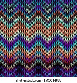 Seamless background pattern. Imitation of Sweater knitting with melange effect.