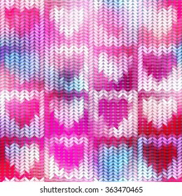 Seamless background pattern. Imitation of Sweater knitting with Melange effect