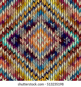 Seamless background pattern. Imitation of Sweater knitting with Melange effect
