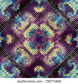 Seamless background pattern. Imitation of a texture of rough canvas painted with paint.