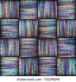 Seamless background pattern. Imitation of a texture of rough canvas. Weave texture.