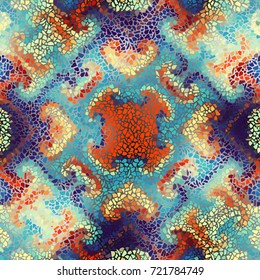 Seamless background pattern. Irregular decorative geometric mosaic art tile pattern from uneven broken pieces.