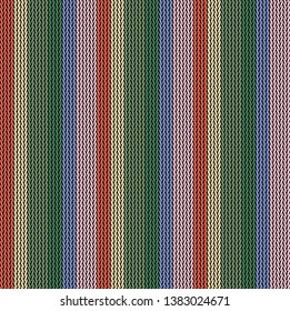 Seamless background pattern. Knitted multicolored texture. Background.
