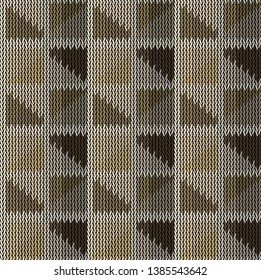 Seamless background pattern. Knitted multicolored texture. Background.