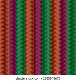 Seamless background pattern. Knitted multicolored texture. Background.