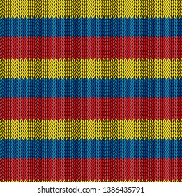 Seamless background pattern. Knitted multicolored texture. Background.