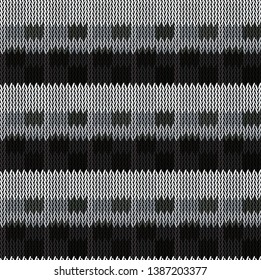 Seamless background pattern. Knitted multicolored texture. Background.