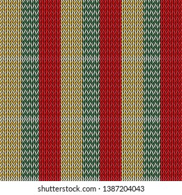 Seamless background pattern. Knitted multicolored texture.