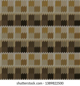 Seamless background pattern. Knitted multicolored texture. Background.