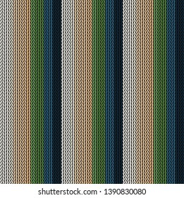 Seamless background pattern. Knitted multicolored texture. Background.